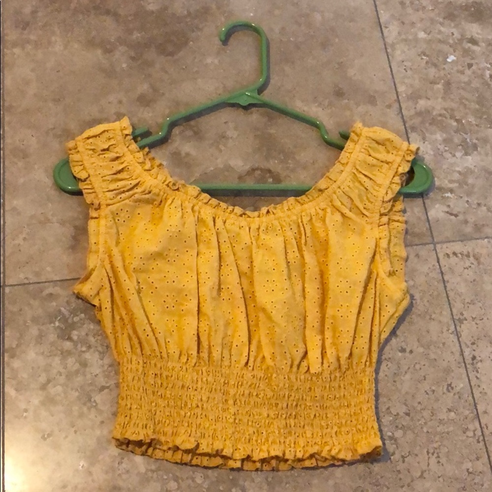Yellow crop top